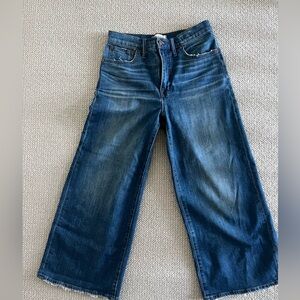 Madewell Dark Blue Crop Wide Leg